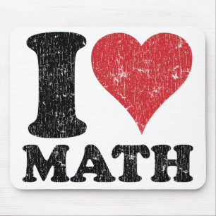 Vintage eu amo a matemática Mousepad