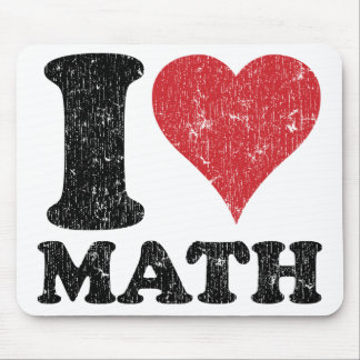 Vintage eu amo a matemática Mousepad