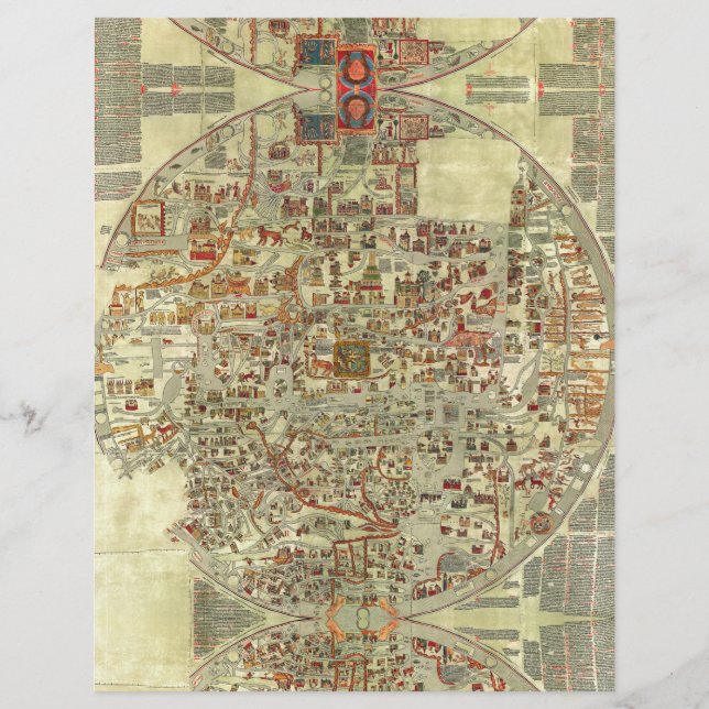 Vintage Europa antiga mapa cartográfico geográfico (Frente)