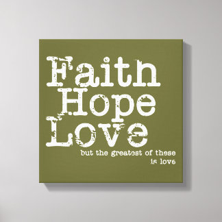 Vintage Faith Hope Love Canvas