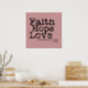 Vintage Faith Hope Love Poster (Kitchen)