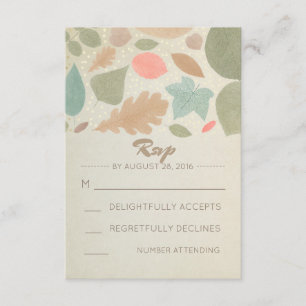 Vintage Fall and Dourado Dots Wedts RSVP
