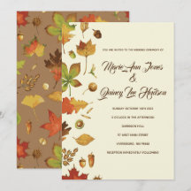 Vintage Fall Deixa Convites De Casamento