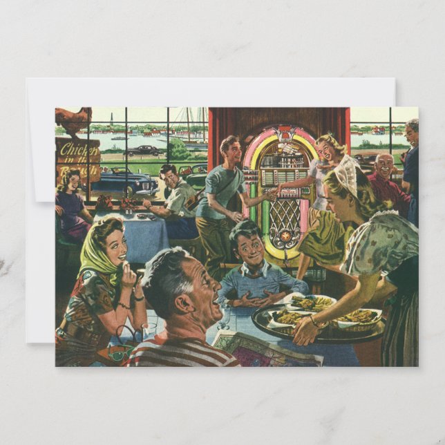 Vintage Family Janta em um restaurante com jukebox (Frente)