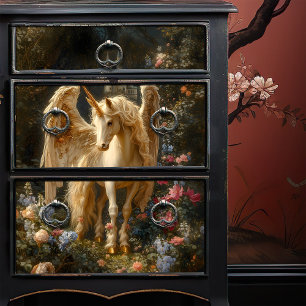 Vintage Fantasy Pégasus Papel Arranjando Decoupage