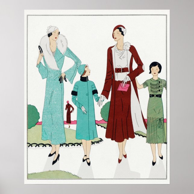 Vintage Fashion Illustration Poster (Frente)