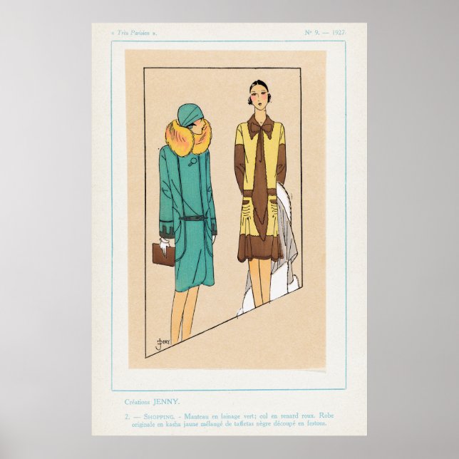 Vintage Fashion Illustration Poster (Frente)