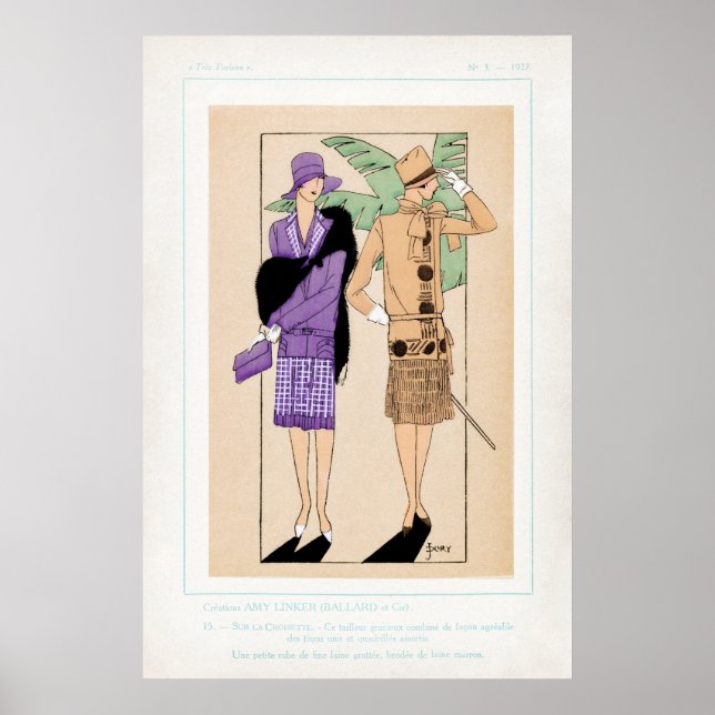 Vintage Fashion Illustration Poster (Frente)