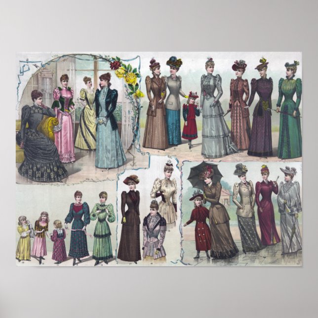 Vintage Fashion Illustration Poster (Frente)