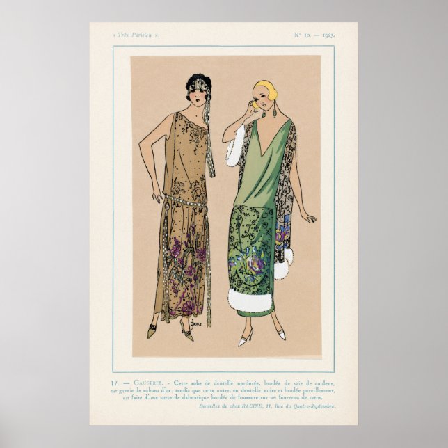 Vintage Fashion Illustration Poster (Frente)