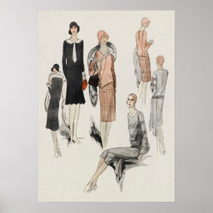 Vintage Fashion Illustration Poster
