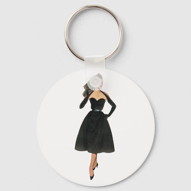 Vintage Fashion Image Chaveiro (Frente)