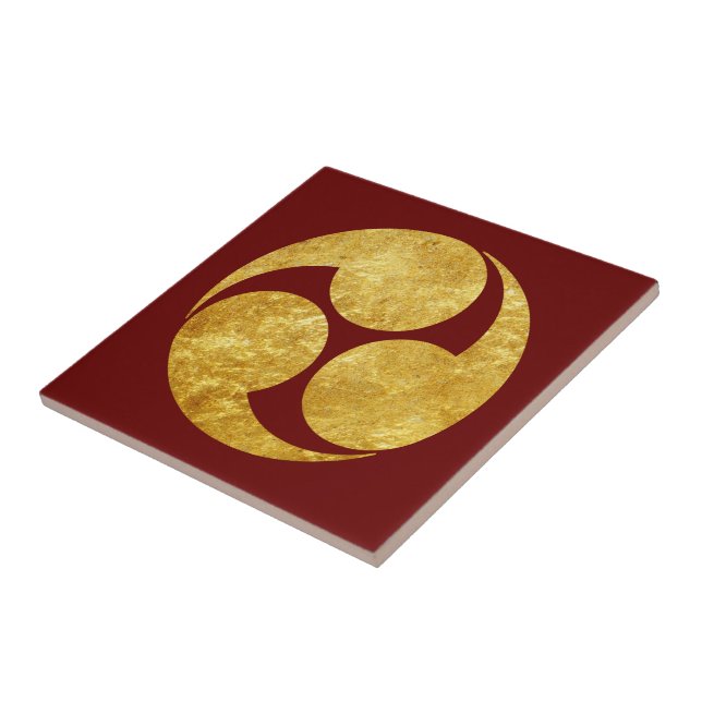 Vintage Faux Dourado Kobayakawa Japão Mon Oriental (Lateral)