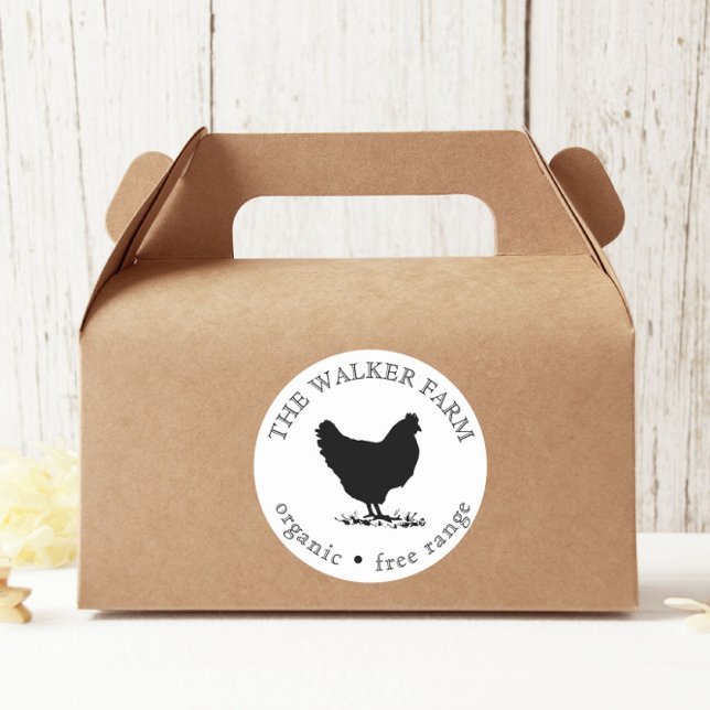 Vintage Fazenda de ovos frescos Vintage Adesivo re (Criador carregado)