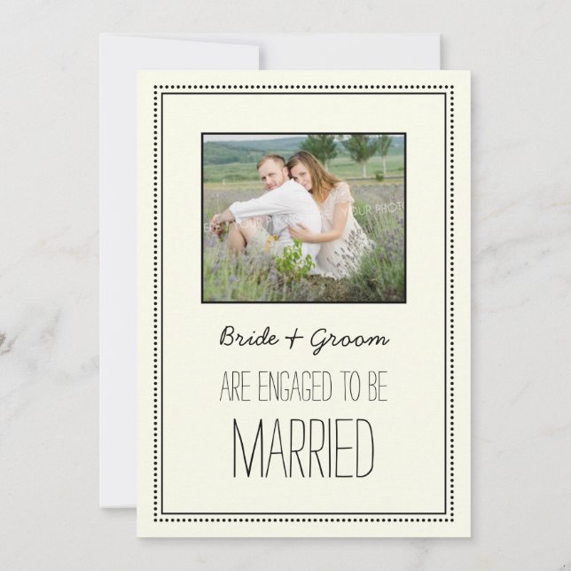 Vintage Festa de noivado Fotografias Convites (Verso)