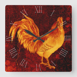 Vintage Fire Rooster Ano 2017 Relógio de Parede