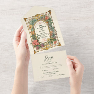 Vintage Floral Art Nouveau Wedding