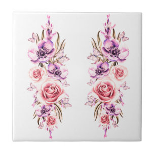 Vintage Floral Cerâmica Azulejo