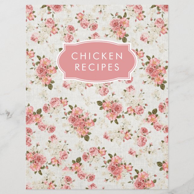 Vintage Floral Chicken Divider (Frente)