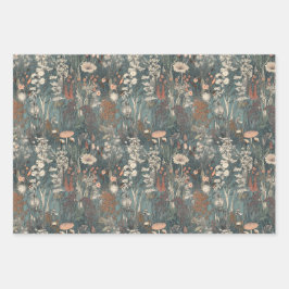 Vintage, floral, cor macia, campo de flores silves