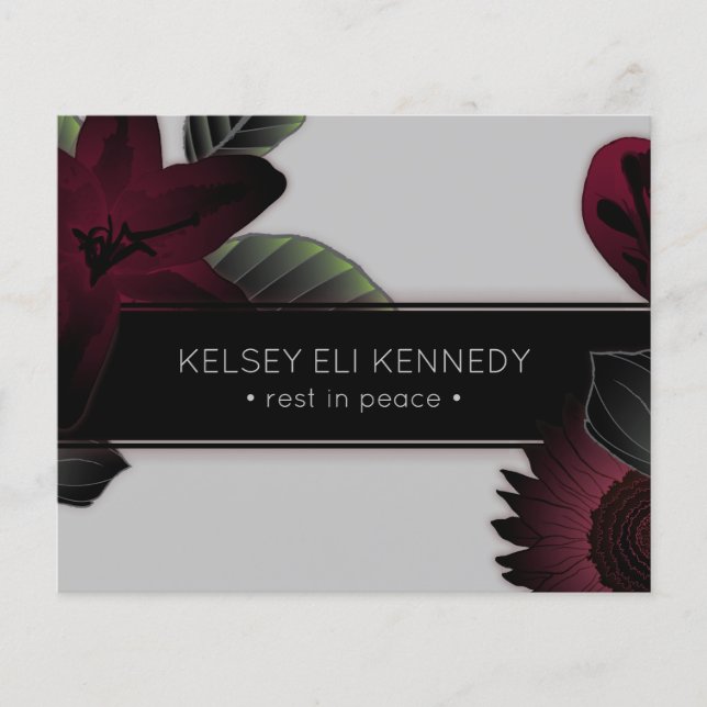 vintage floral elegante funeral (Frente)