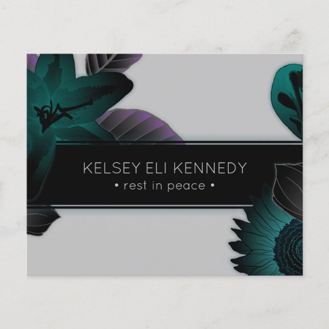 vintage floral elegante funeral (Frente)