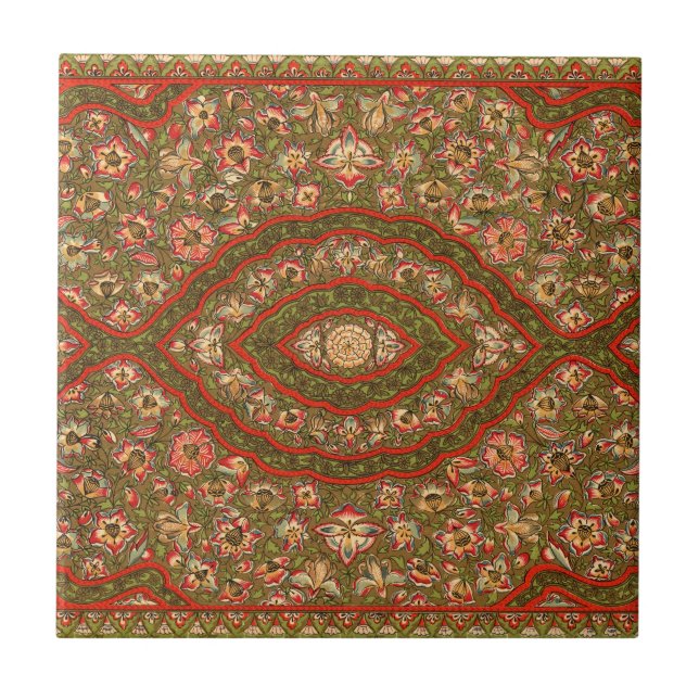Vintage Floral Indian Rug Pattern (Frente)