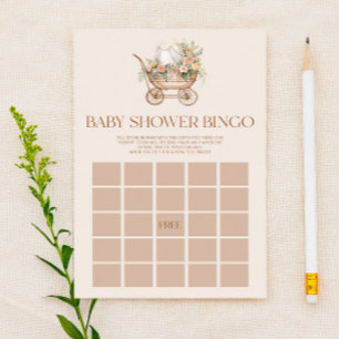 Vintage Floral - Jogo do Chá de fraldas Bingo
