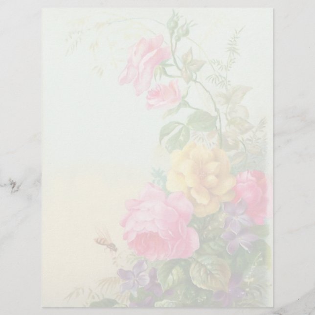 Vintage Floral Letterhead (Frente)