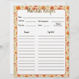 Vintage Floral Mexicano Receita Páginas para Binde