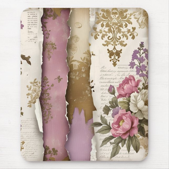Vintage Floral - Mouse Pad (Frente)