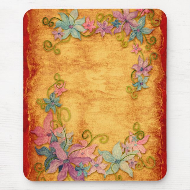 Vintage Floral Mousepad (Frente)