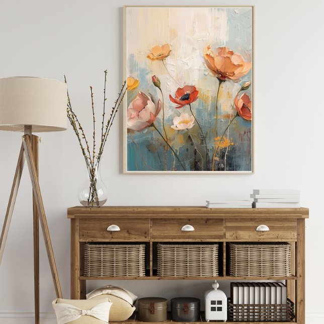 Vintage Floral Oil Painting Poster (Criador carregado)