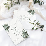 Vintage Floral Organic Succultion Convite<br><div class="desc">Estes convites de casamento de 5" x 7" apresentam um buquê suculento com sotaques de flor secos em um fundo de textura meteorológica. Os acionistas começam com, "Por favor juntem-se a nós para o casamento de", os nomes dos casais de casamento, data e hora, local com endereço e, "recepção a...</div>