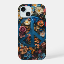 Vintage Floral Peace Sign Capa de telefone
