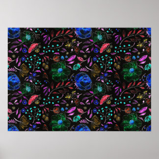 Vintage Floral Poster