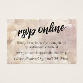 Vintage, Floral, RSVP Online Cartão de Casamento R