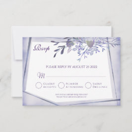 Vintage Floral RSVP Resposta de Casamento