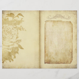 Vintage Floral Rustic - Página de Diário