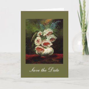 Vintage floral salve o cartão de nota de data.