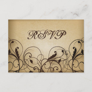 Vintage Floral Swirls RSVP