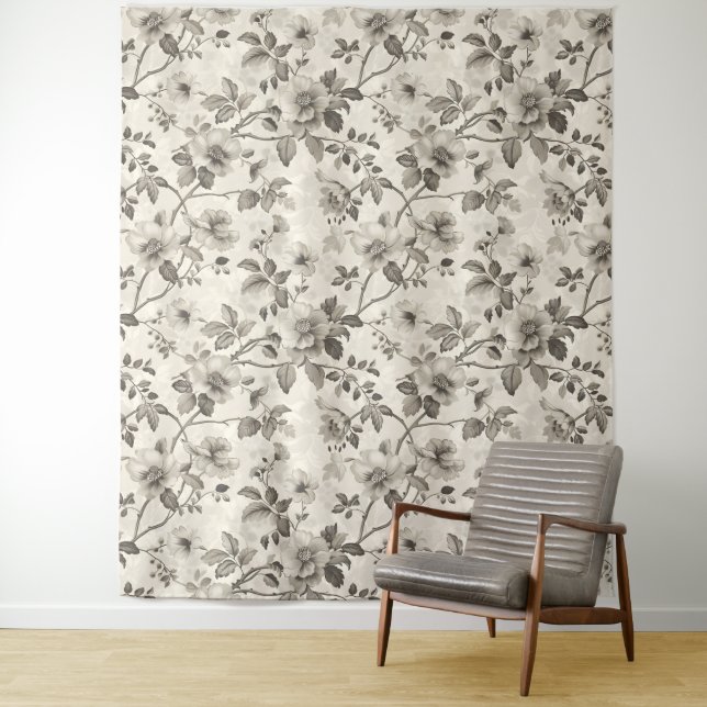 Vintage Floral Tapeçaria (In Situ)