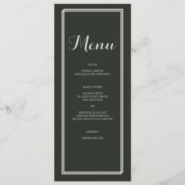 Vintage Floral Wedding Suite | Cartão de menu (Frente)