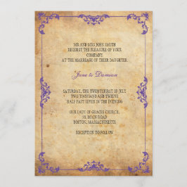 Vintage Floral Weding Convite