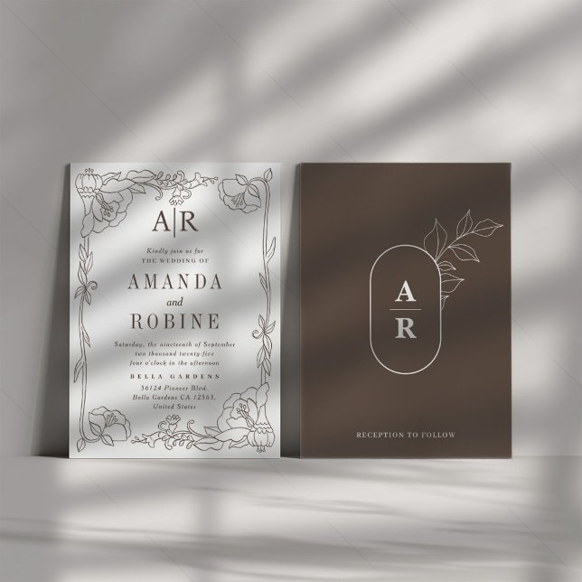 Vintage Floral Weding Convite (Criador carregado)