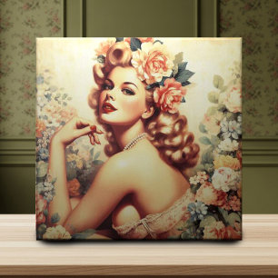 Vintage Floral Woman