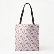 Vintage Florals & Paper Hearts Tote Bag