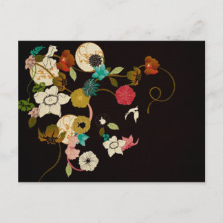 Vintage flores Cartão postal