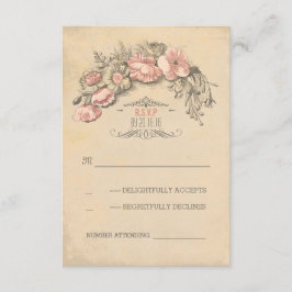 Vintage, flores cor-de-rosa, wreath chic, RSVP