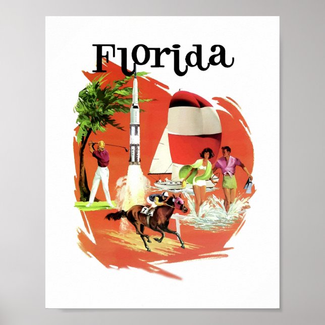 Vintage Florida Travel Poster (Frente)